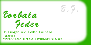 borbala feder business card